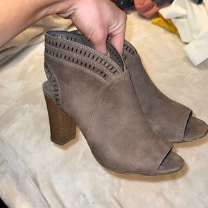 Open toe booties